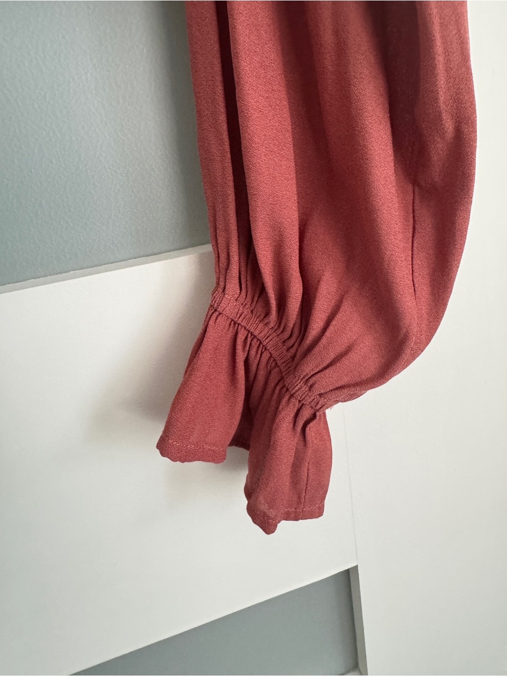Isalis Front Button Romantic Ruched Blouse - Picture 5 of 6